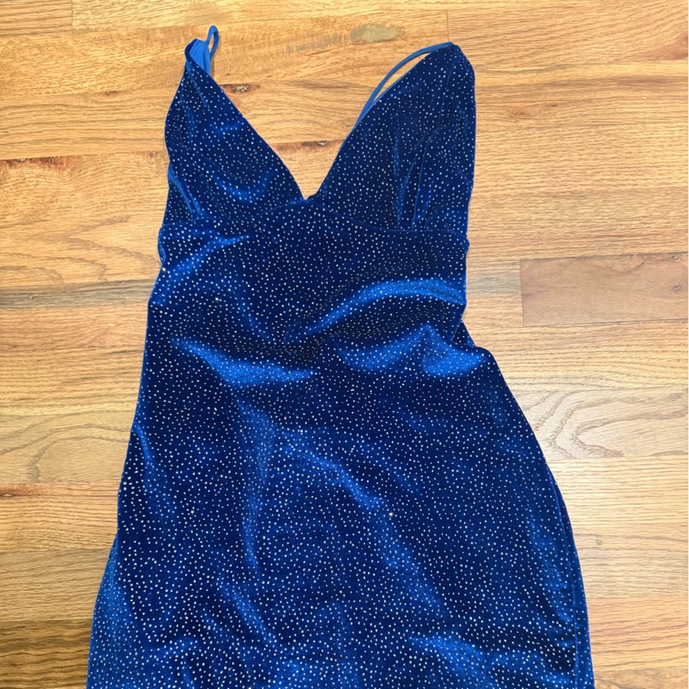 Lucy in the Sky Royal Blue Dress with Silver Accents